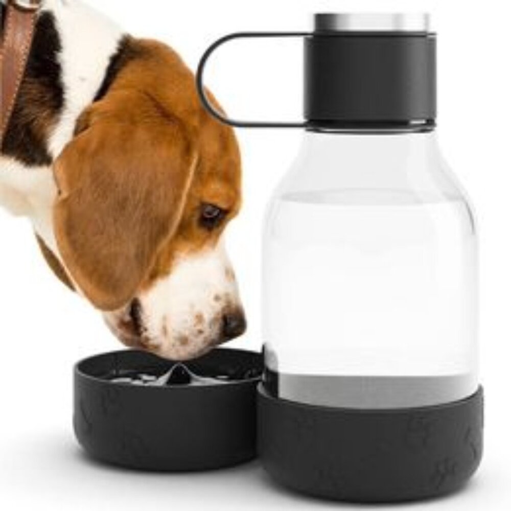 Asobu Tritan Water Bottle with Dog Bowl Attached